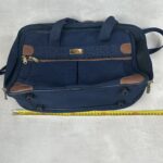 LYS Paris sac trolley cabine bleu marine cuir marron vintage