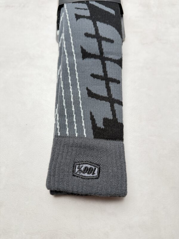 100% TORQUE Chaussettes MX Comfort Moto Noir/Gris