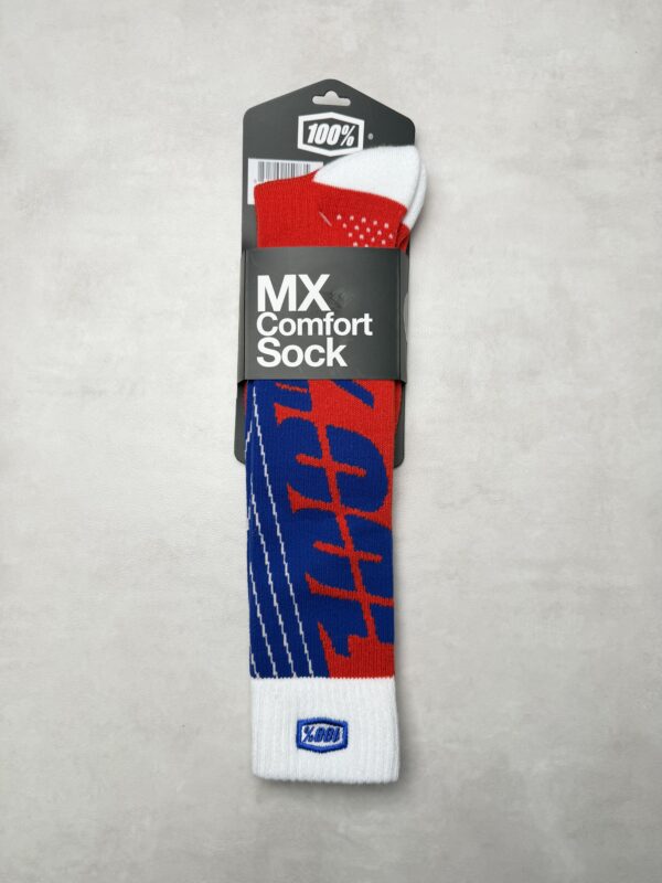100% TORQUE MX Comfort Sock Rouge/Bleu S/M - Neuf
