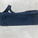 LYS Paris sac trolley cabine bleu marine cuir marron vintage