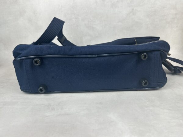 LYS Paris sac trolley cabine bleu marine cuir marron vintage