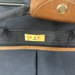 LYS Paris sac trolley cabine bleu marine cuir marron vintage