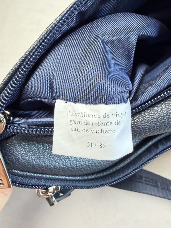 Lancaster Paris banane bleue marine PVC cuir vachette 517-85