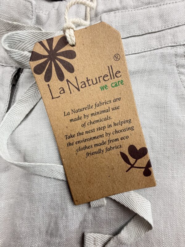 La Naturelle short lin 100% femme argile ceinture S