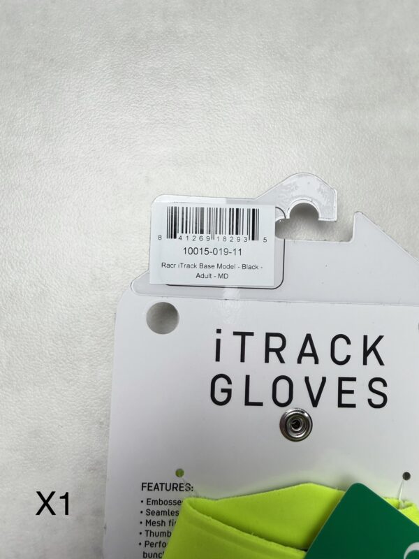 100% iTrack Racr Gloves Noir/Jaune Taille M - Gants Moto
