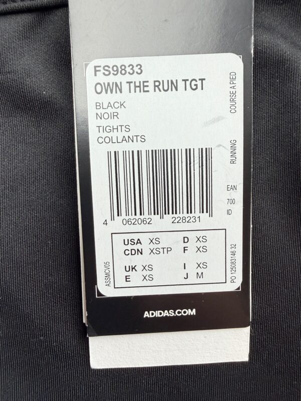 Adidas Own The Run Tight 3/4 Running Noir XS Neuf