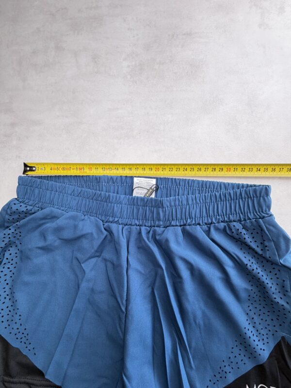 MORAJ Short running 2-en-1 turquoise/noir perforé taille S
