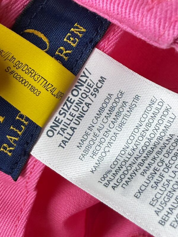 Polo Ralph Lauren casquette baseball rose vif coton