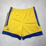 Short Adidas jaune bleu marine style vintage sport homme M