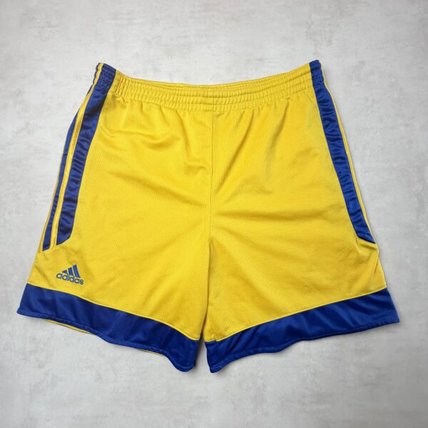 Short Adidas jaune bleu marine style vintage sport homme M