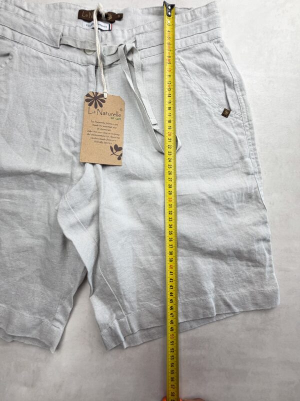 La Naturelle short lin 100% femme argile ceinture S