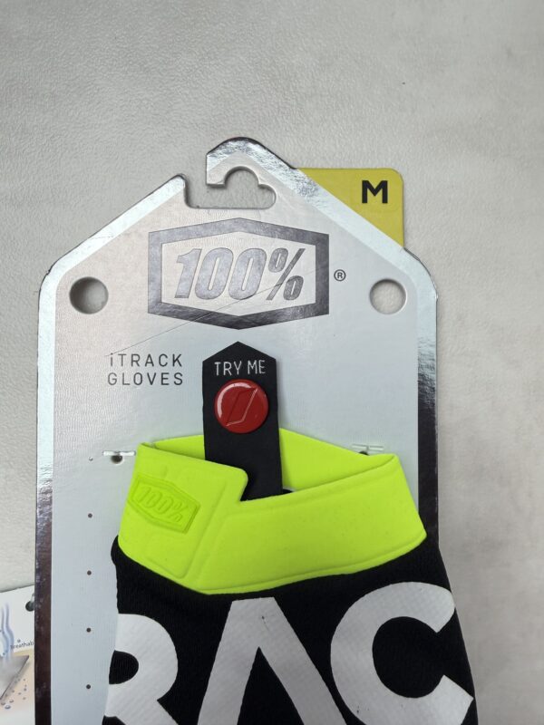 100% iTrack Racr Gloves Noir/Jaune Taille M - Gants Moto