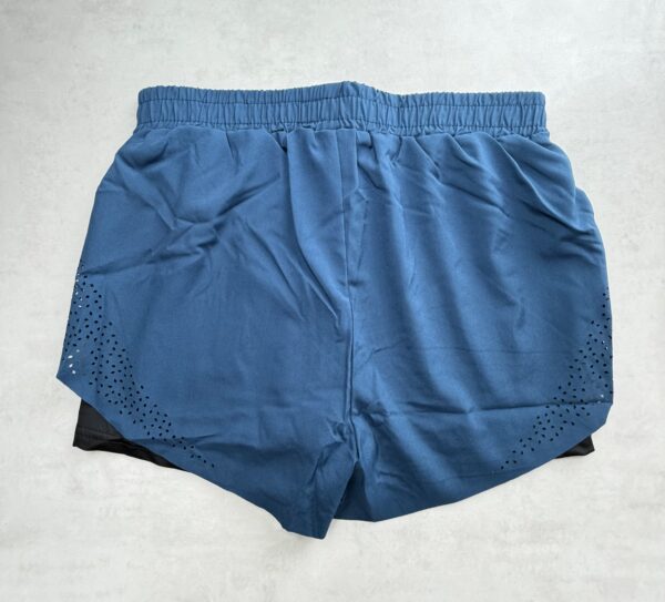 MORAJ Short running 2-en-1 turquoise/noir perforé taille S
