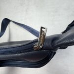 Lancaster Paris banane bleue marine PVC cuir vachette 517-85