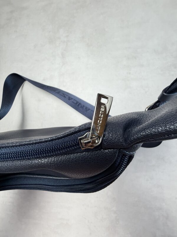 Lancaster Paris banane bleue marine PVC cuir vachette 517-85
