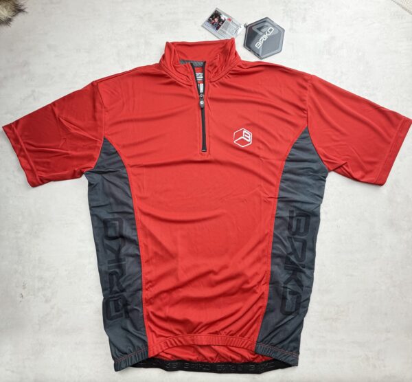 Briko Saatchi Maillot Vélo Cyclisme Rouge Homme XL