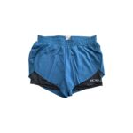 MORAJ Short running 2-en-1 turquoise/noir perforé taille S