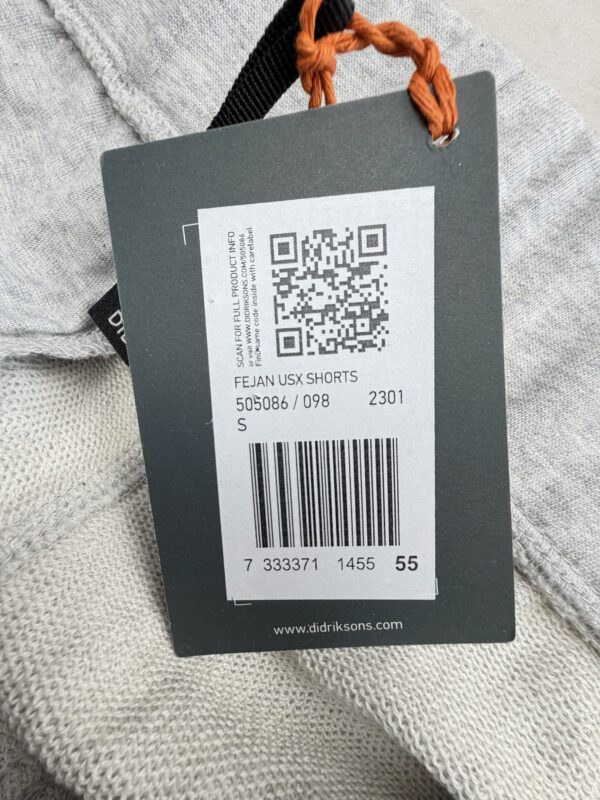 Didriksons Short Fejan USX coton bio gris chiné taille S