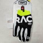 100% iTrack Racr Gloves Noir/Jaune Taille M - Gants Moto