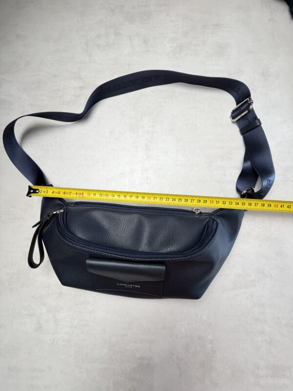 Lancaster Paris banane bleue marine PVC cuir vachette 517-85