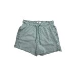 Stone Rose short seersucker coton rayé vert blanc taille M