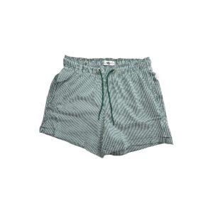 Stone Rose short seersucker coton rayé vert blanc taille M