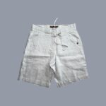 La Naturelle short lin 100% femme argile ceinture S