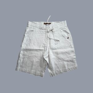La Naturelle short lin 100% femme argile ceinture S