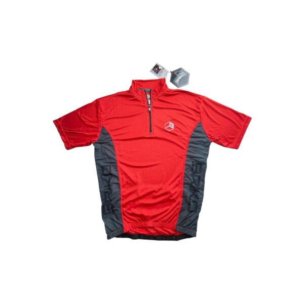 Briko Saatchi Maillot Vélo Cyclisme Rouge Homme XL