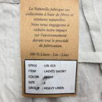 La Naturelle short lin 100% femme argile ceinture S