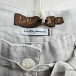 La Naturelle short lin 100% femme argile ceinture S