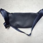 Lancaster Paris banane bleue marine PVC cuir vachette 517-85