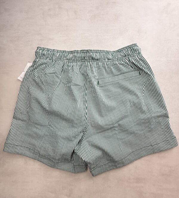 Stone Rose short seersucker coton rayé vert blanc taille M