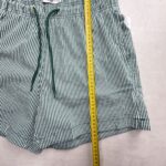 Stone Rose short seersucker coton rayé vert blanc taille M