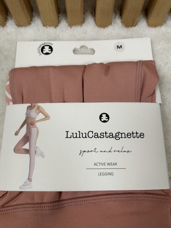 LuluCastagnette legging femme sport rose poudré M