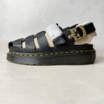 Dr Martens sandales Wrenlie noires cuir 38