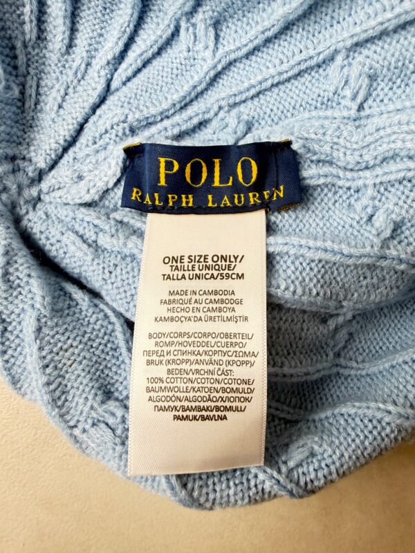 Polo Ralph Lauren bonnet coton bleu ciel