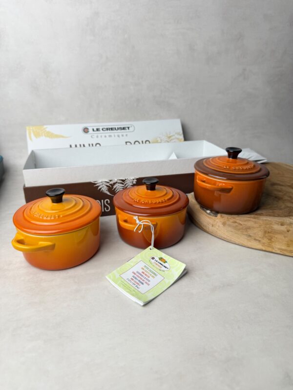 Le Creuset 3 mini cocottes céramique