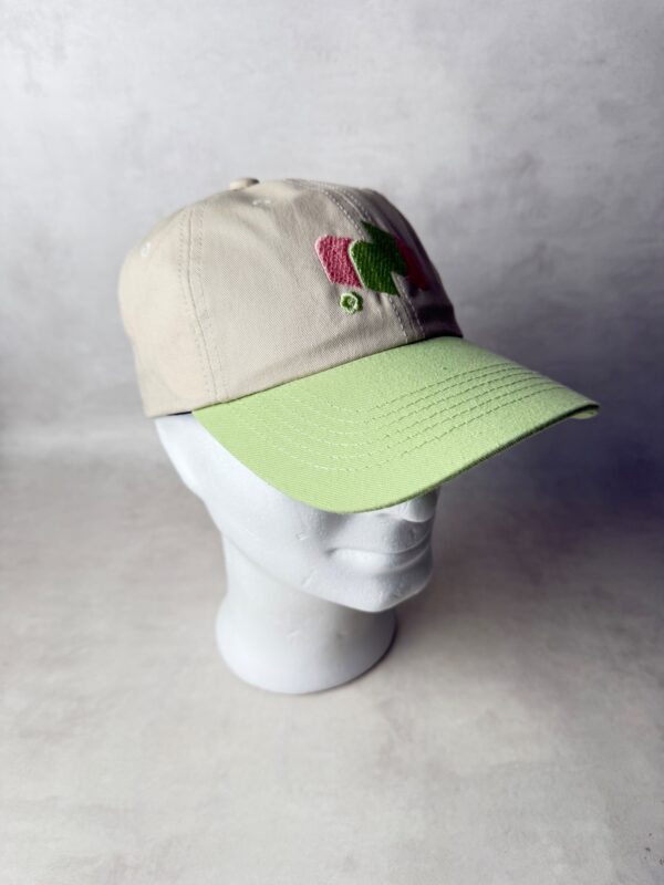 Natif casquette bicolore beige vert réglable
