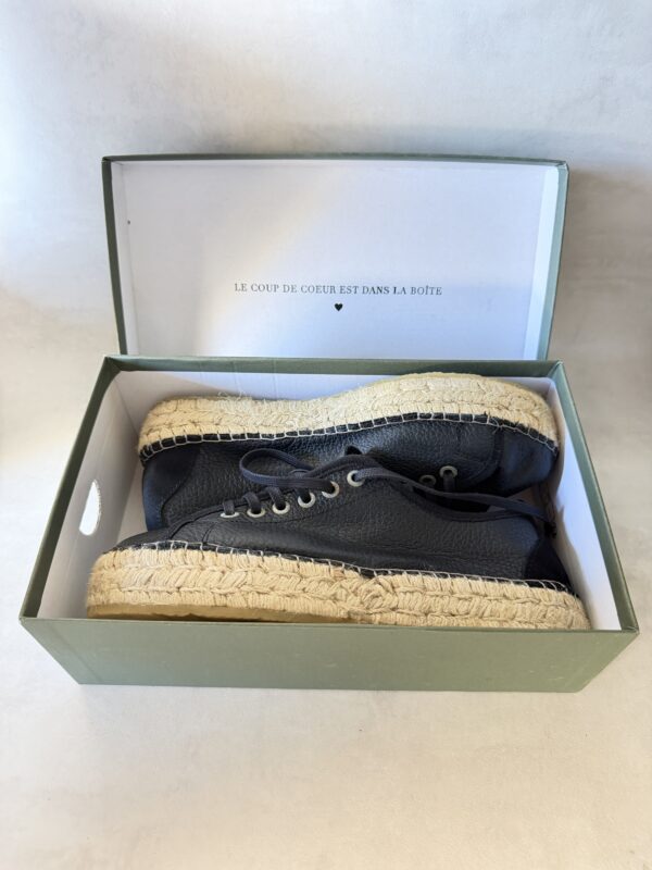 Minelli espadrilles Darhianna cuir noir 40