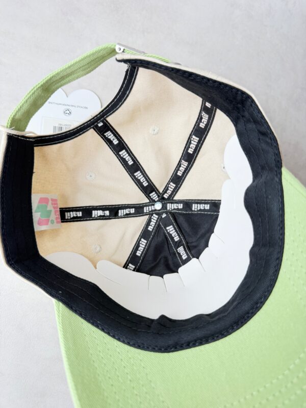 Natif casquette bicolore beige vert réglable