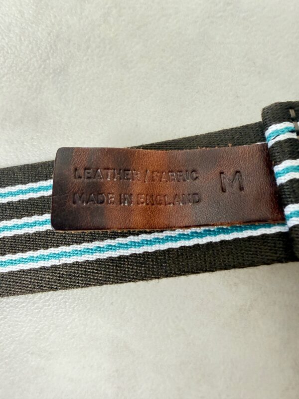 Hackett ceinture rayée cuir tissu taille M