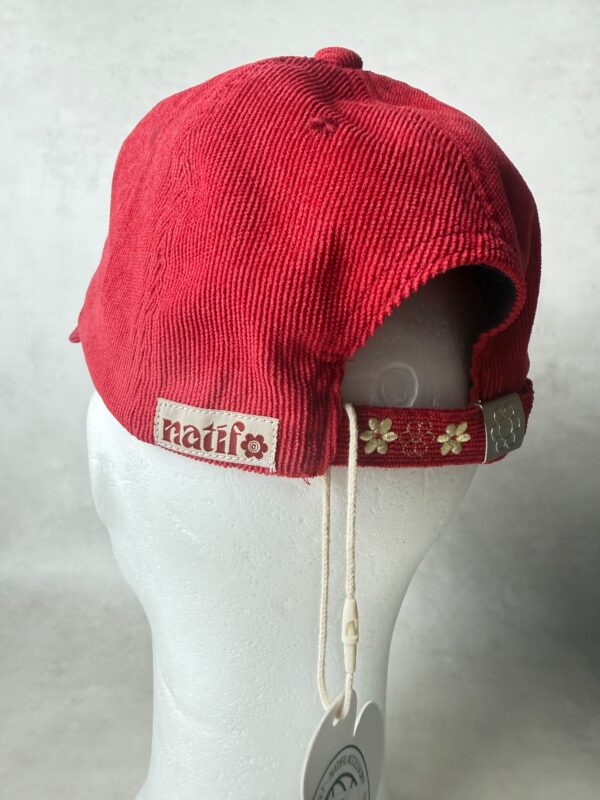 Natif Casquette 6 Panneaux Flowers Rouge
