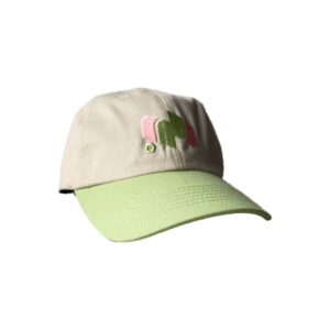 Natif casquette bicolore beige vert réglable