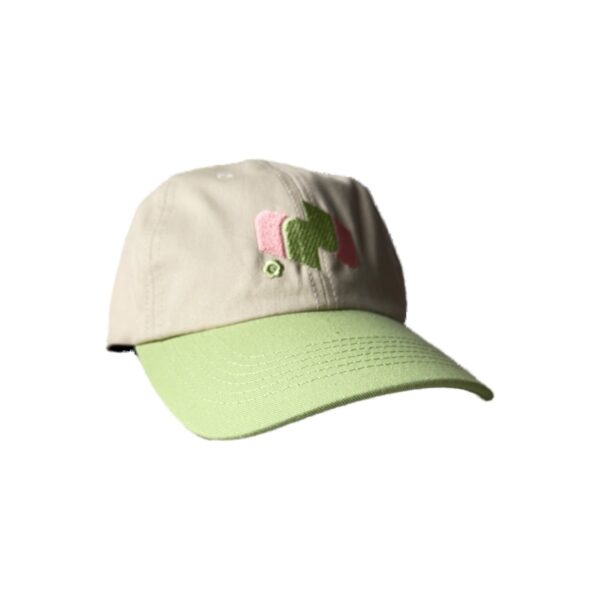 Natif casquette bicolore beige vert réglable