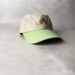 Natif casquette bicolore beige vert réglable