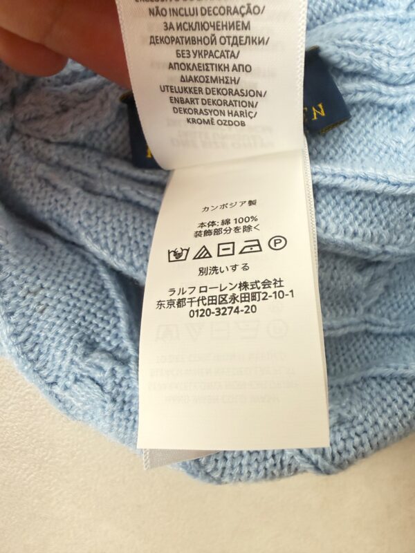 Polo Ralph Lauren bonnet coton bleu ciel