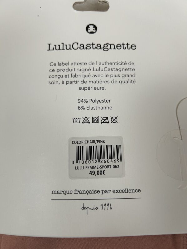 LuluCastagnette legging femme sport rose poudré M