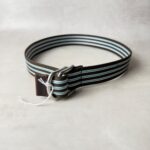 Hackett ceinture rayée cuir tissu taille M