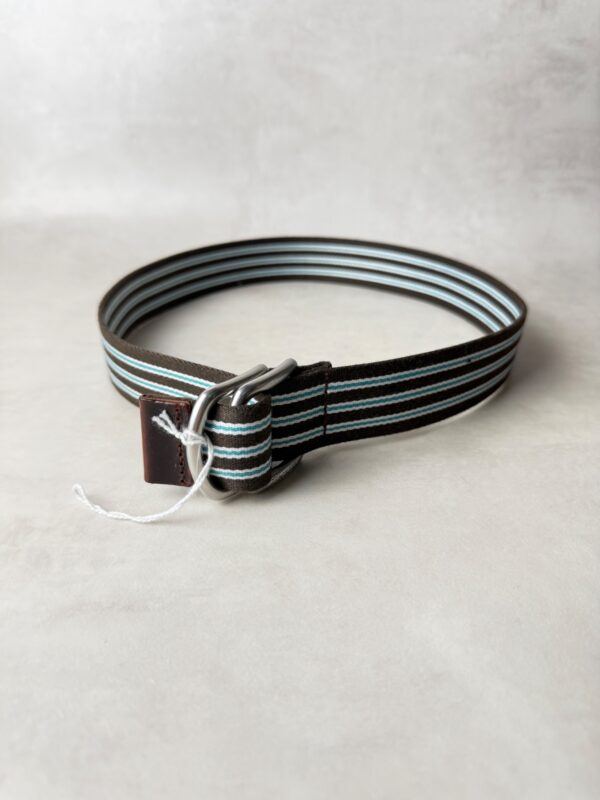 Hackett ceinture rayée cuir tissu taille M